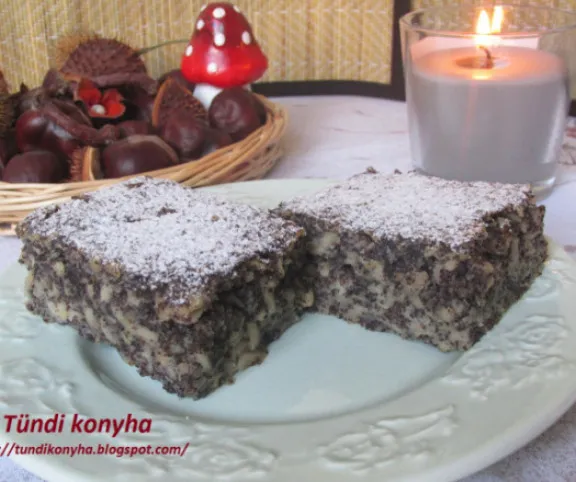 Almás-mákos kevert süti egyszerűen  recept