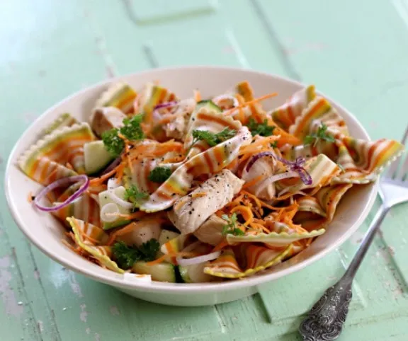 Pulykamelles-cukkinis tészta