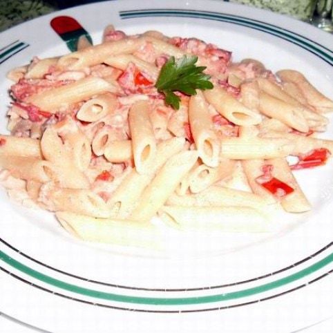 Lazacos penne recept