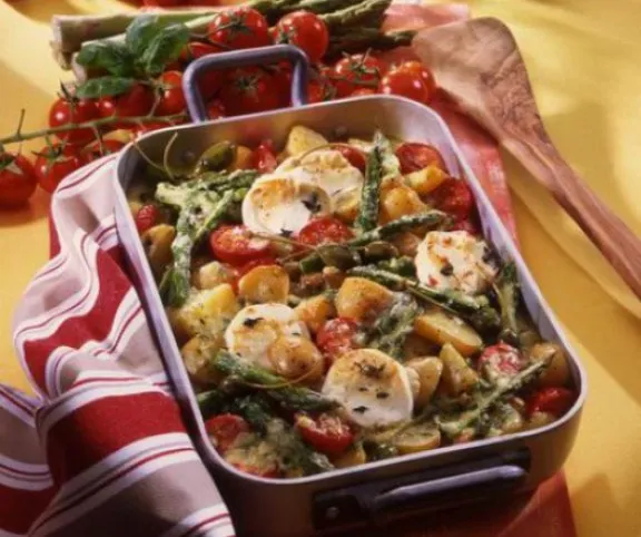 Zöldspárgás újkrumpli recept
