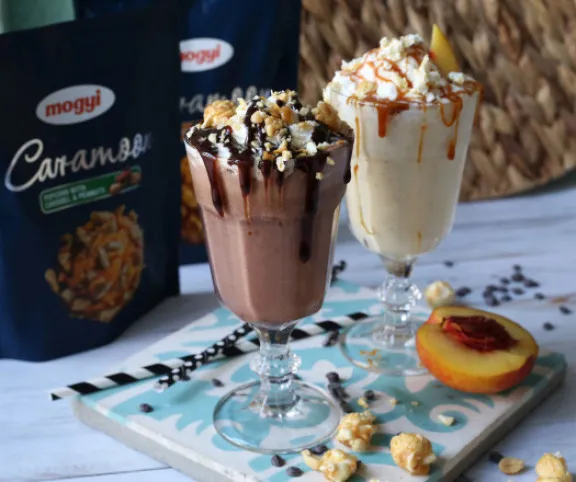 Fagyishake vajkaramellás popcornnal  recept