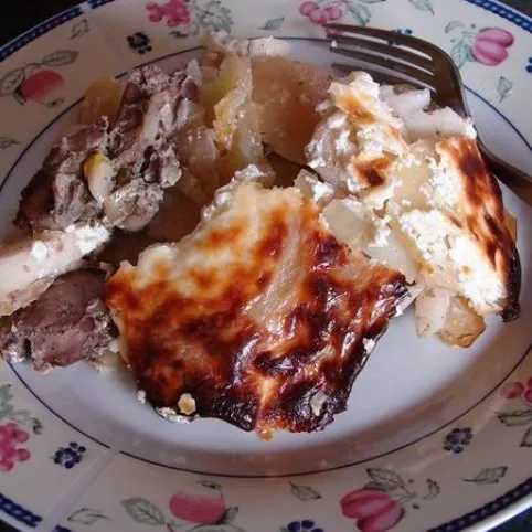 Almás-májas rakott krumpli recept