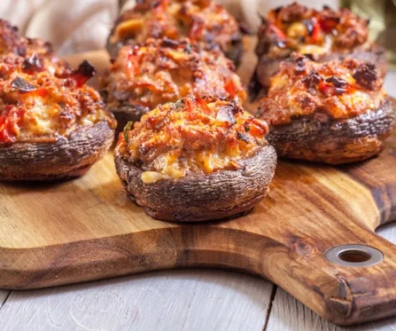 Darált hússal töltött gombafejek recept