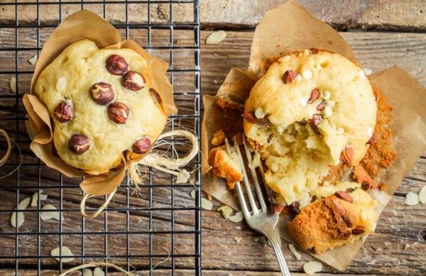 Karakteres finomság a mogyoró, elégegy maréknyi is egy adag muffinhoz - tökéletes lesz!