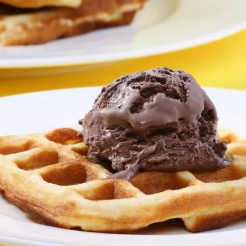 Gofri csokoládéfagyival recept