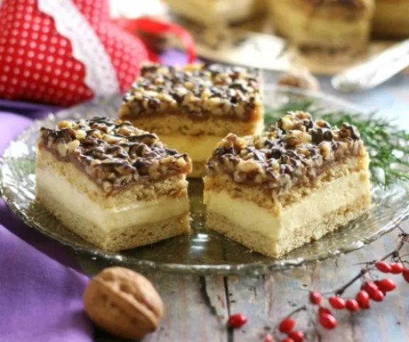 Mézes diós szelet recept