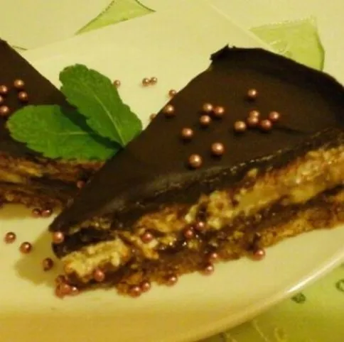 Csokoládés-banános-túrós torta recept