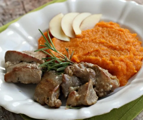 Pulykacombfilé almás sütőtökpürével recept