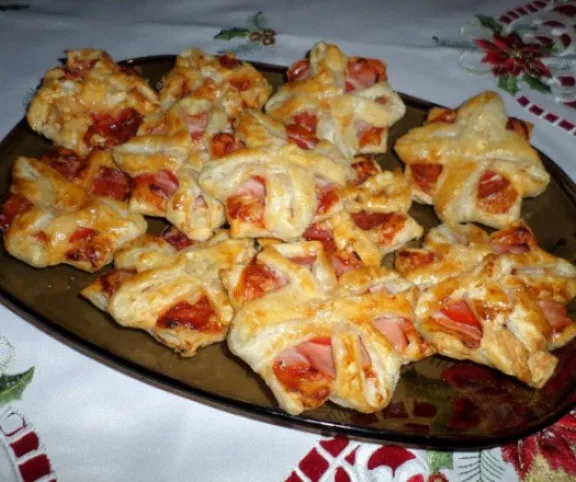 Pizzás virágok recept