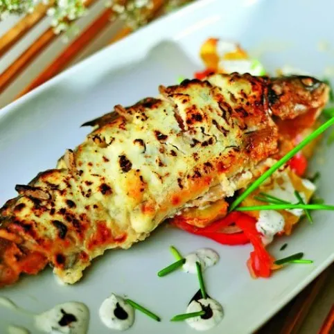 Szalonnás pisztráng recept