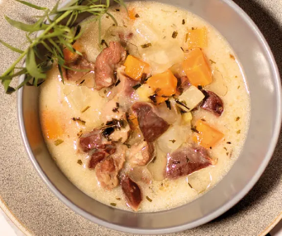 Tárkonyos libaraguleves recept