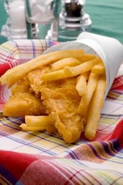 Nem túl fantáziadús a fish and chips, de friss alapanyagokból azért nagyon finom