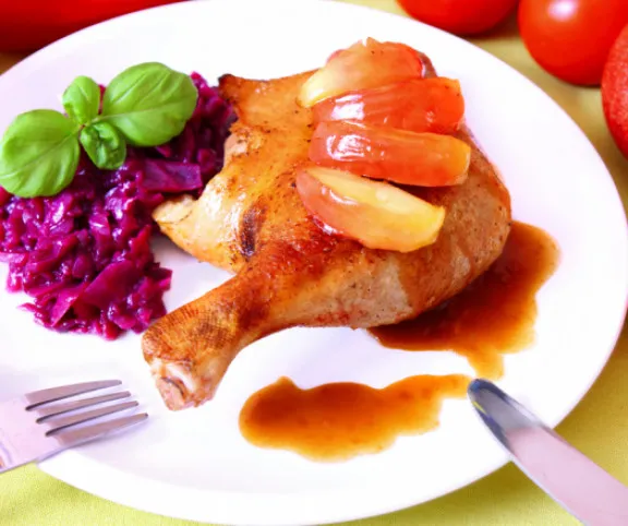 Sült libacomb párolt káposztával recept