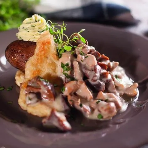 Gombás-tejszínes nyúltokány recept