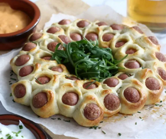 Virslis koszorú recept