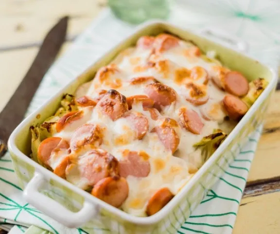 Frankfurti rakott kel  recept