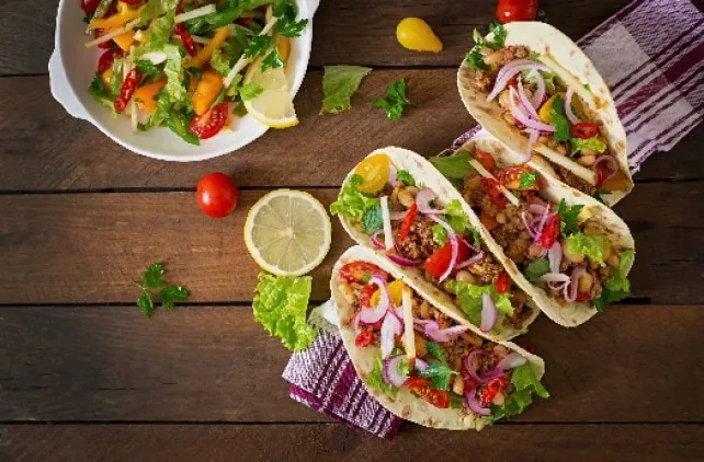 Gyors zöldséges taco recept