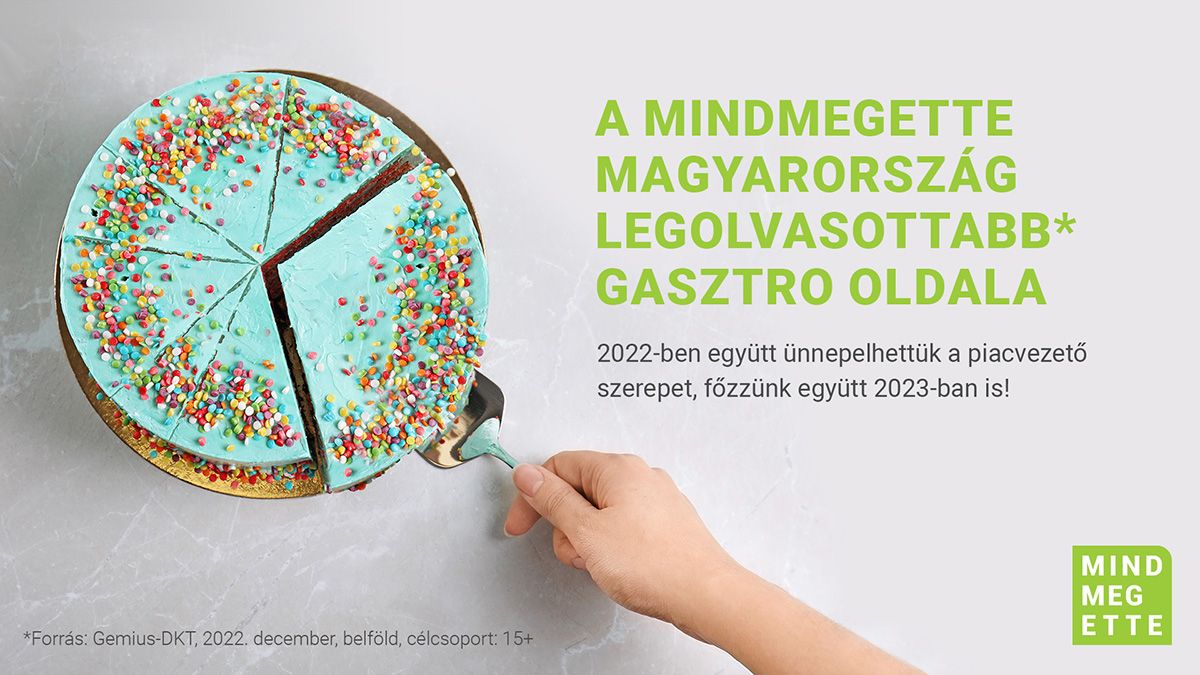 2022 decemberében a Mindmegette lett a vezető gasztroportál