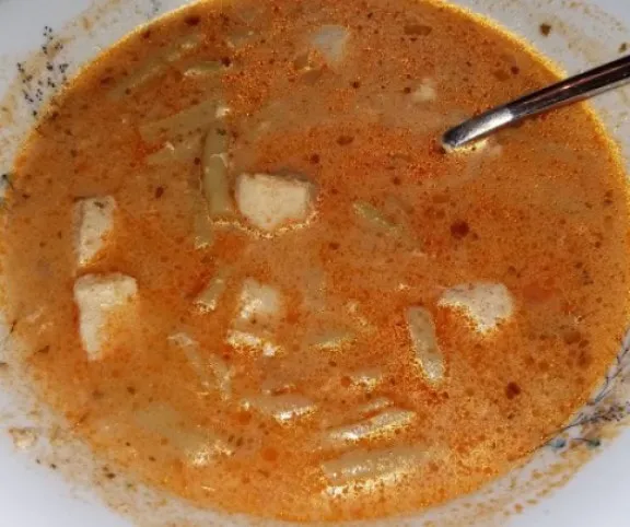 Ràntott zöldpaszuly leves hússal recept