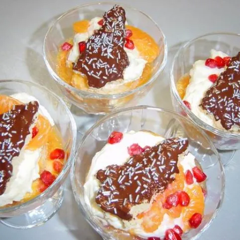 Mandarinos-mascarponés pohárkrém gránátalmával recept