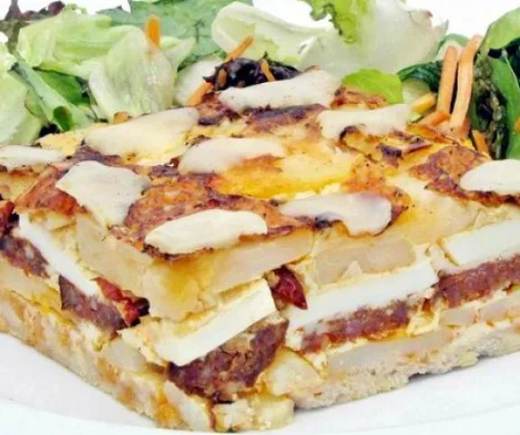 Rakott krumpli füstölt sajttal recept