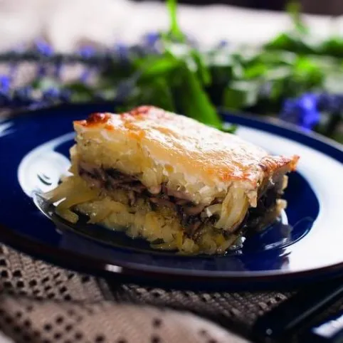 Gombás rakott tök recept