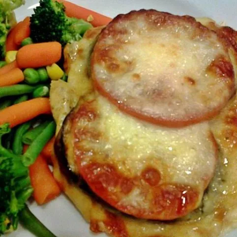 Padlizsános-mozzarellás csirkemell recept