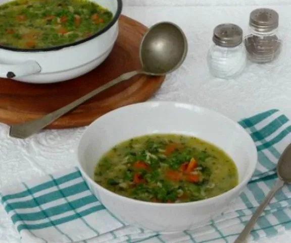 Zölborsóleves rizzsel recept