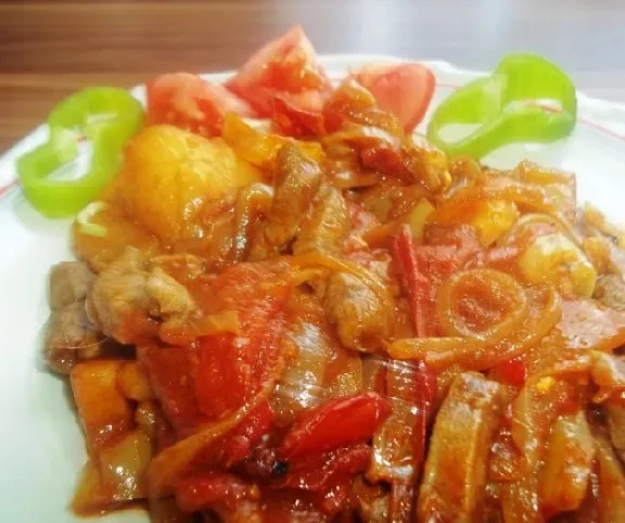 Lecsós borjúmáj gombával recept