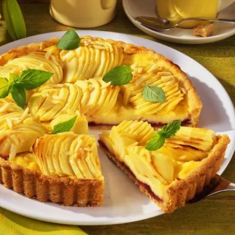 Pudingos-lekváros almatorta recept