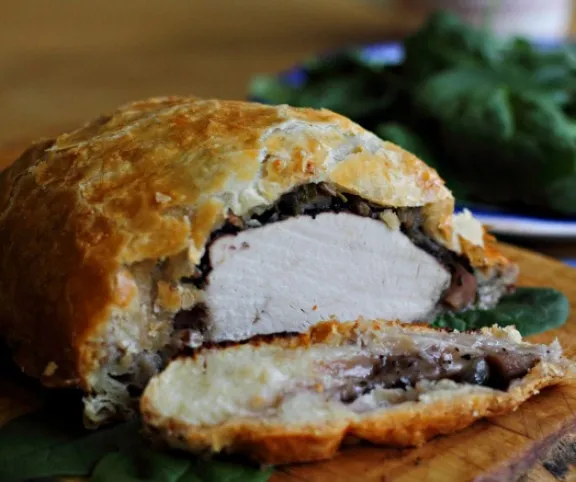 Pulykamell Wellington módra recept