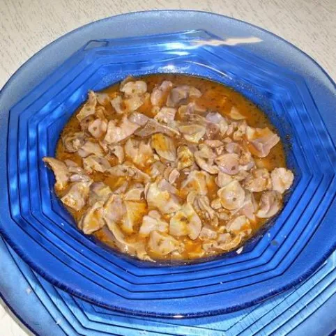 Majorannás zúzapörkölt recept