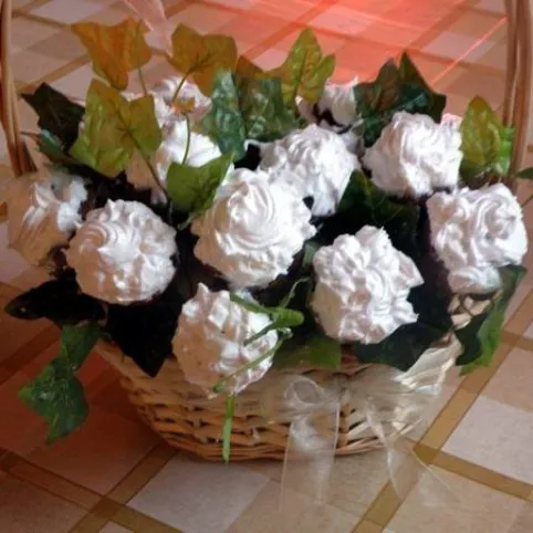 Muffin-virágkosár recept