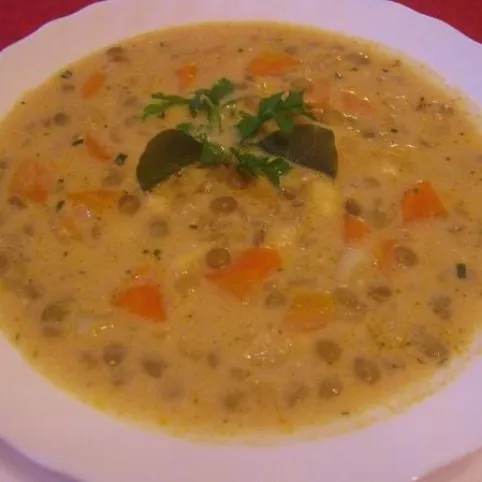 Egyszerű tárkonyos lencseleves recept