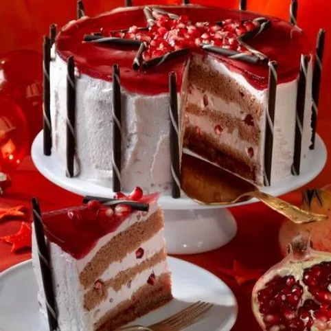 Gránátalmás-tejszínes torta recept