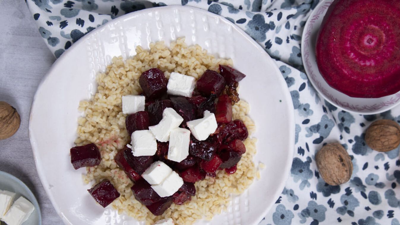 Céklás-diós bulgur feta sajttal recept