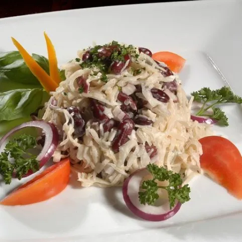 Savanyú káposztás babsaláta recept