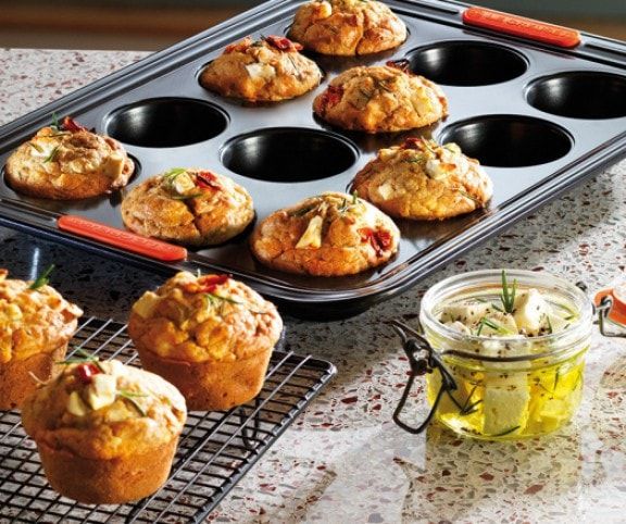 Feta sajtos muffin recept