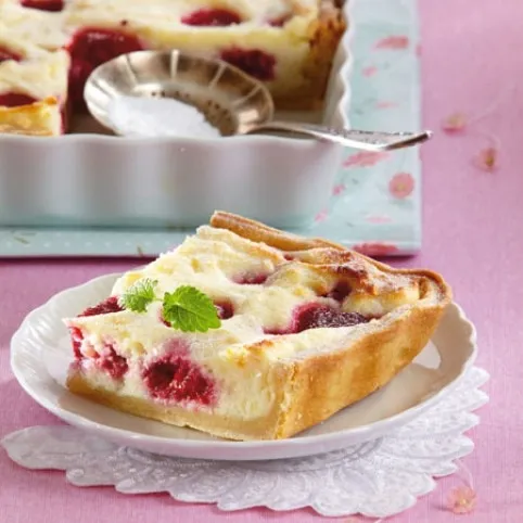 Fehércsokoládés-málnás pite recept