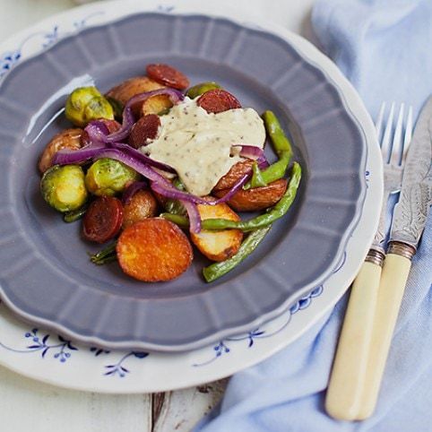 Serpenyős burgonyasaláta kolbásszal recept