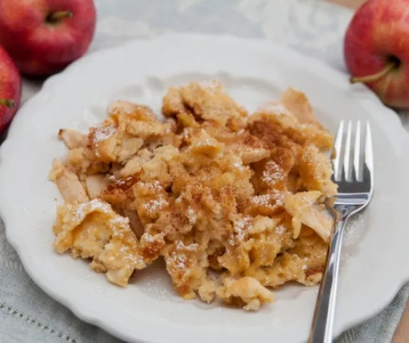 Mandulás császármorzsa almabefőttel recept