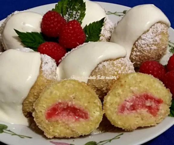 Málnás-karamellás túrógombóc   recept