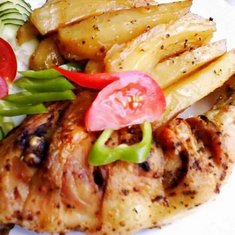 Borsos csirkecomb vele sült burgonyával recept