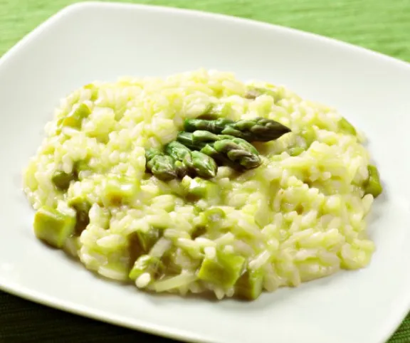 Spárgás rizottó recept
