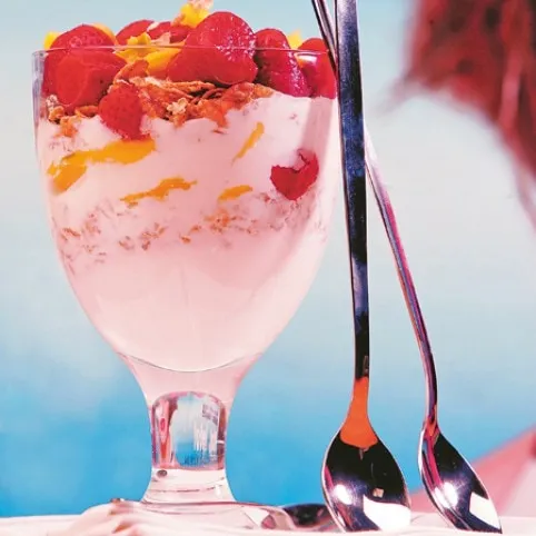 Müzlis gyümölcskehely recept