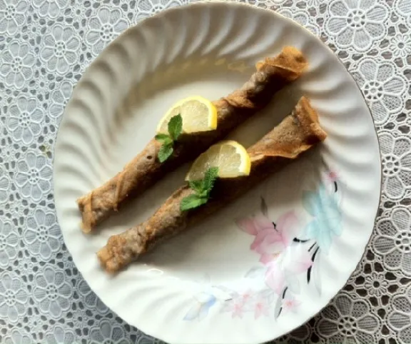 Citromos-mentás palacsinta - paleo módra recept