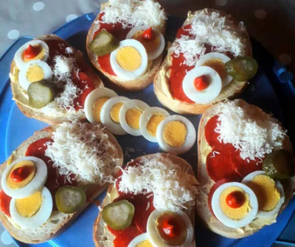 Retró szendvics hidegtálra  recept