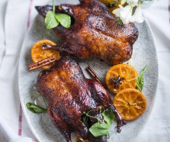 Fényezett kacsasült naranccsal recept