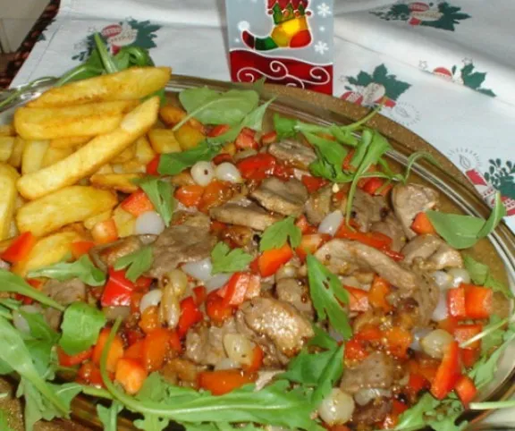 Gyöngyhagymás kacsamellcsíkok recept