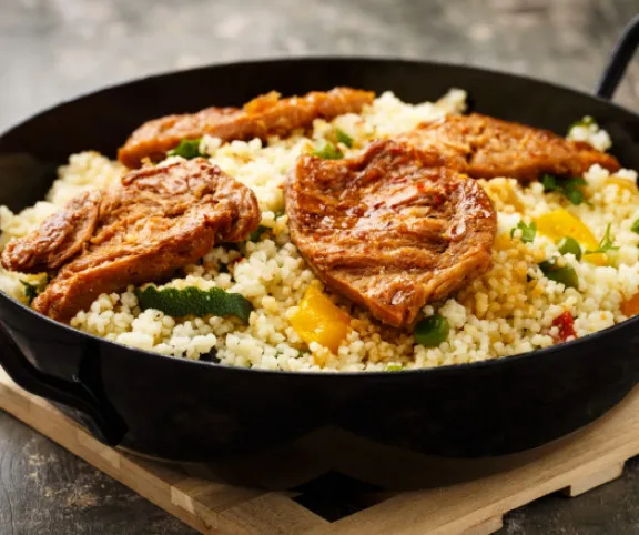 Grillcsirkés köles egytál recept